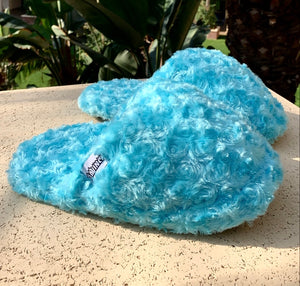 Fuzzy Slippers - Light Blue