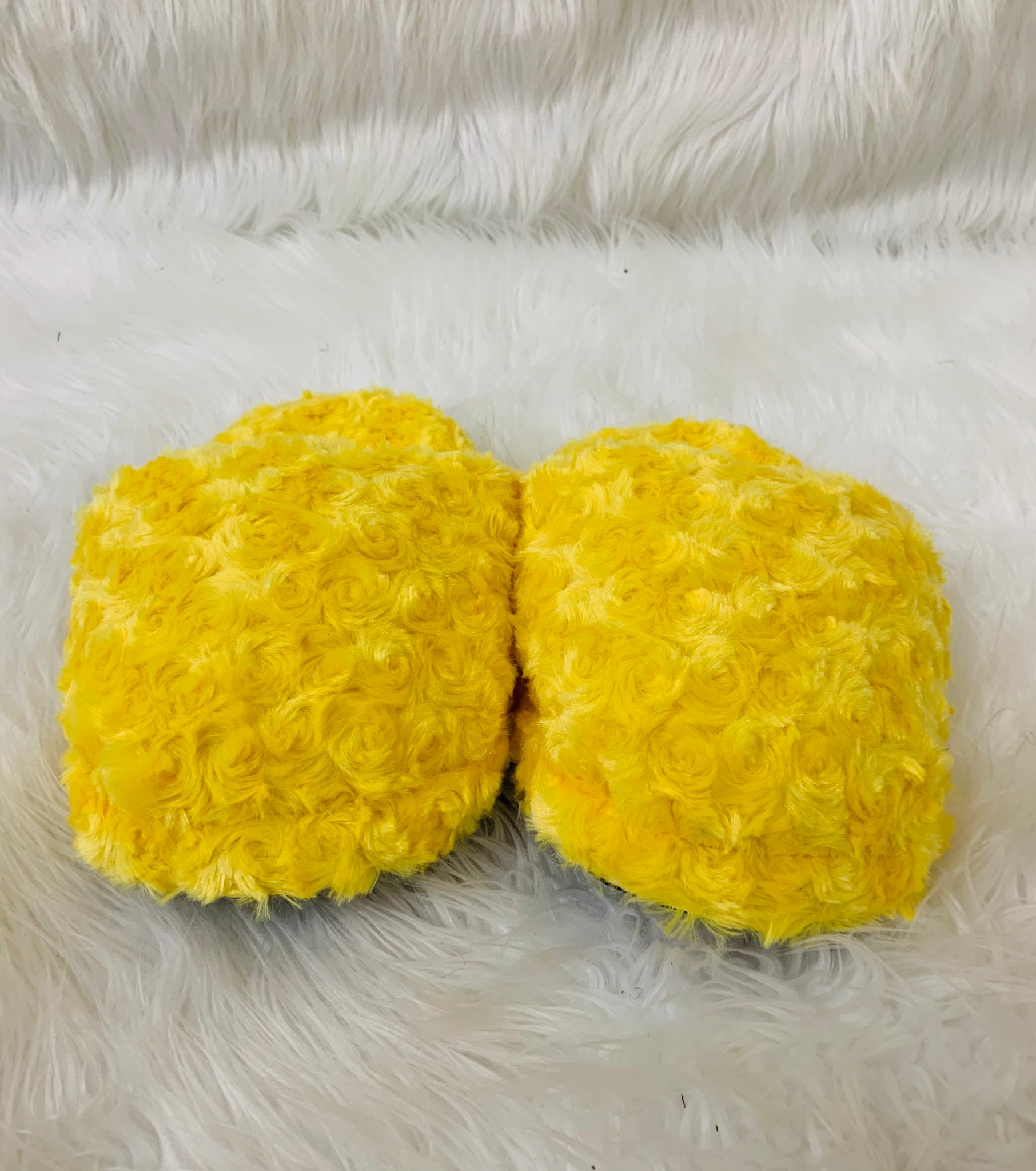 Fuzzy Slippers - Yellow