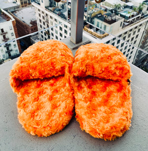 Fuzzy Slippers - Orange